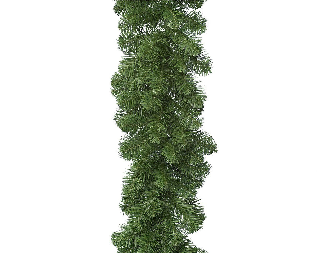Kaemingk Girlanden, Tannengirlande 20cm künstlich 180 Spitzen Indoor & Outdoor 2,7m grün