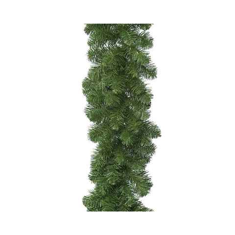 Decoris season decorations Girlanden, Tannengirlande 20cm künstlich 180 Spitzen Indoor & Outdoor 2,7m grün