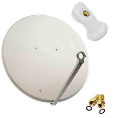 PremiumX SAT Anlage 100cm Satellitenschüssel Single LNB 2x F-Stecker SAT-Antenne