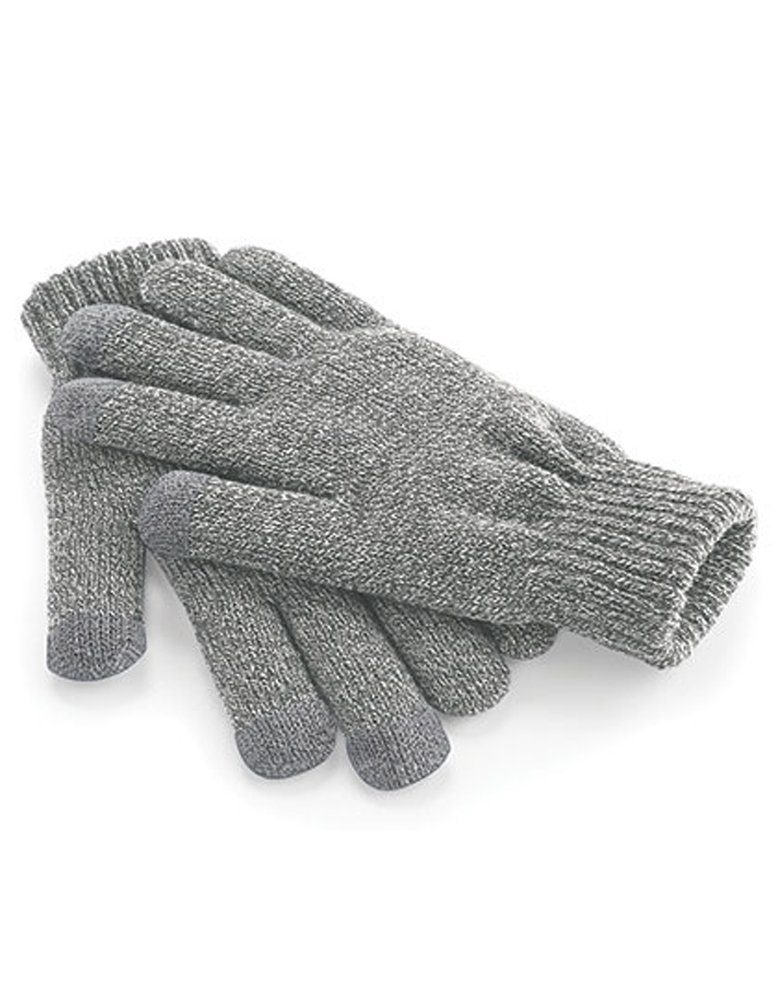 Goodman Design Strickhandschuhe Touchscreen Gloves Fingerhandschuh Touchscree-geeignet, Finger und Daumen teilweise leitfähig Heather Grey