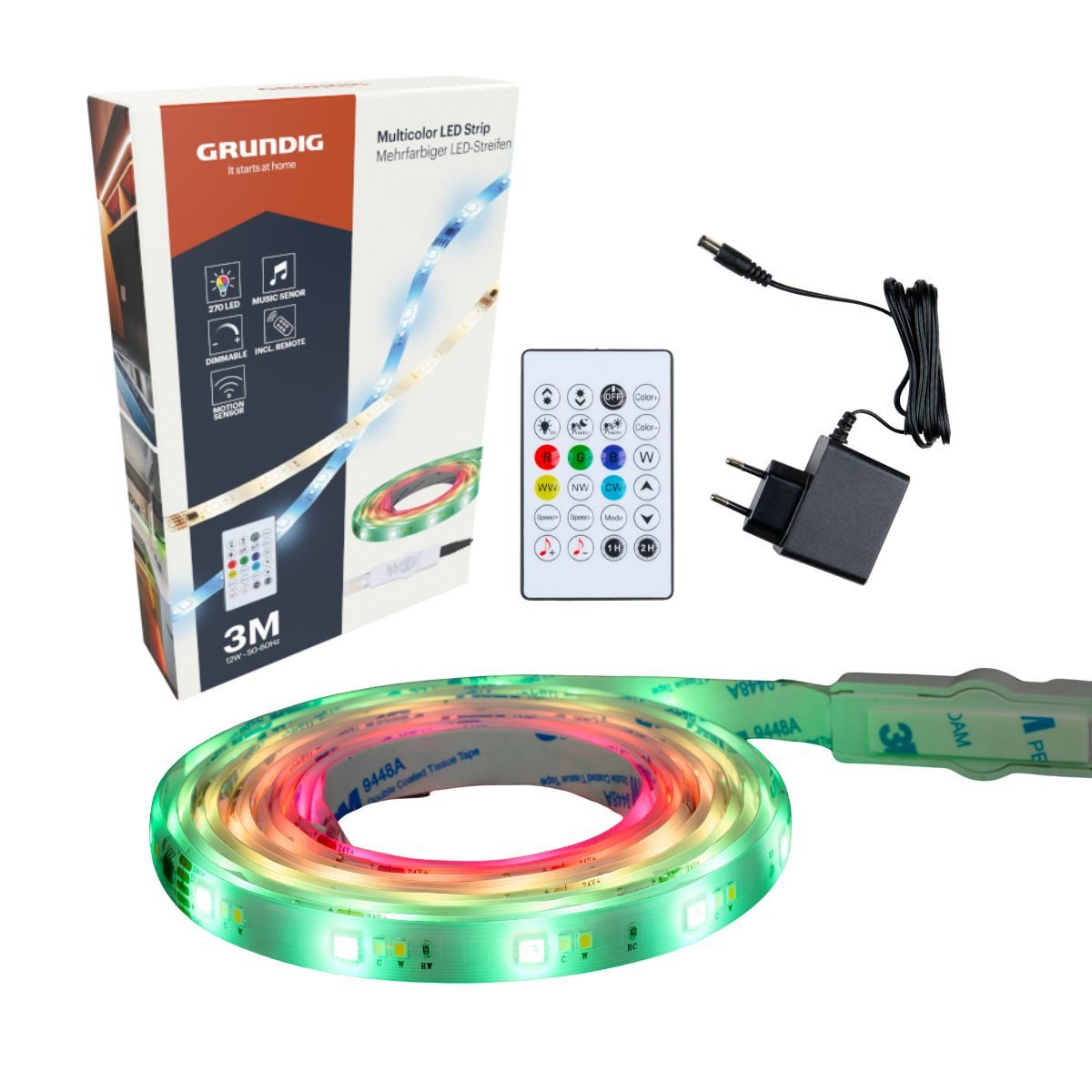 Grundig LED-Streifen Grundig LED Streifen 3m - Led Strip mit Fernbedienung
