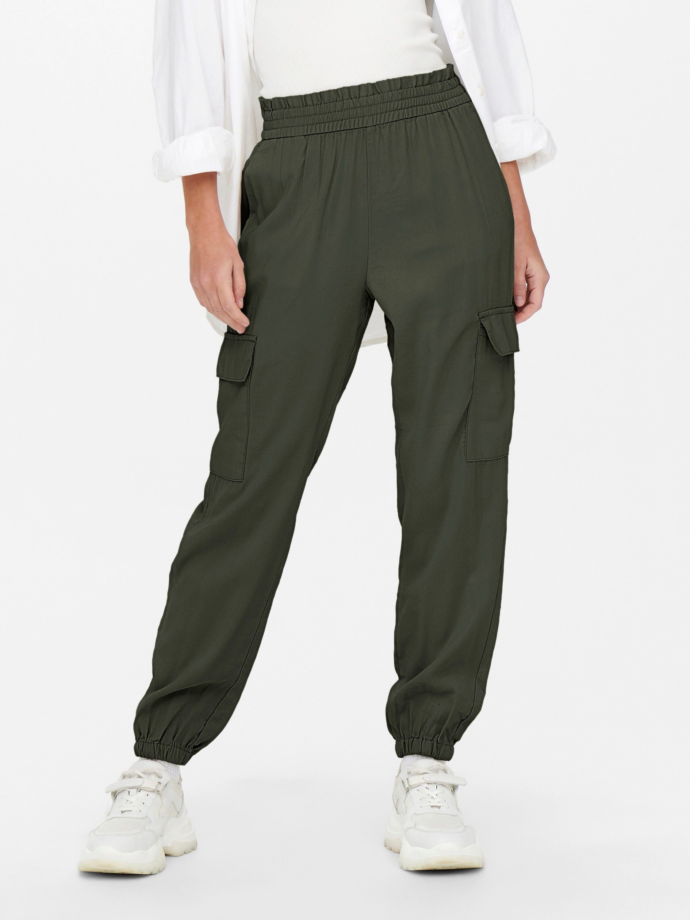 ONLY Cargohose ONLARIS (1-tlg) Drapiert/gerafft