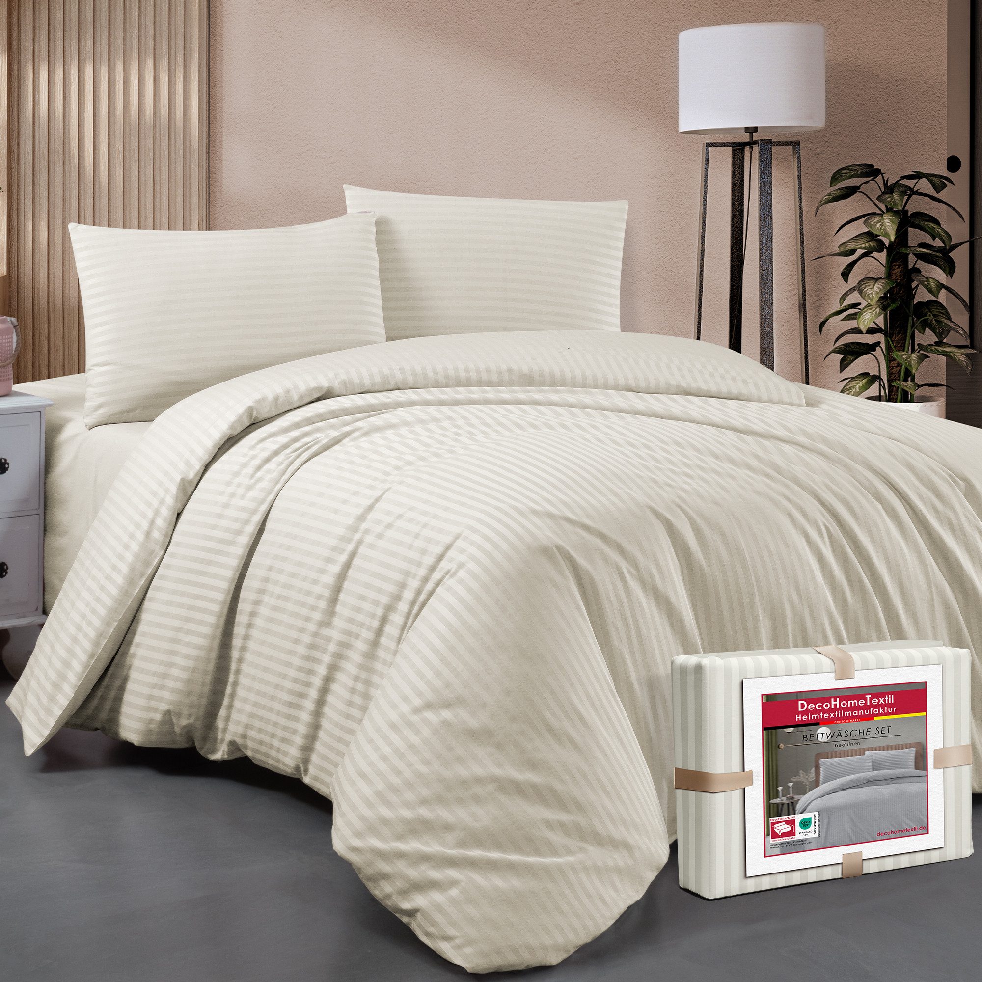 DecoHomeTextil Heimtextilmanufaktur Bettwäsche Set Bettgarnitur mit Reißver günstig online kaufen