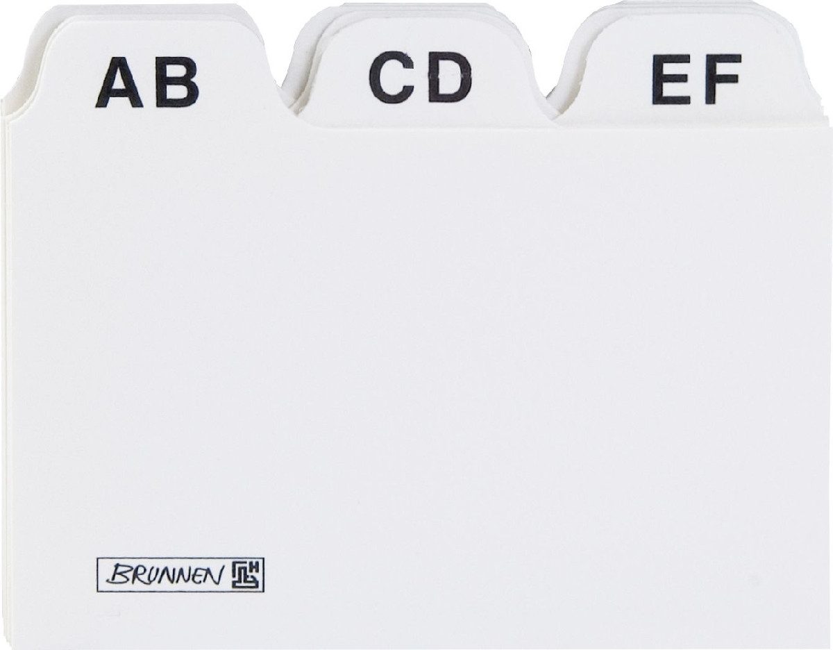 BRUNNEN Karteikasten Karteiregister A8 12-teilig A-Z weiß