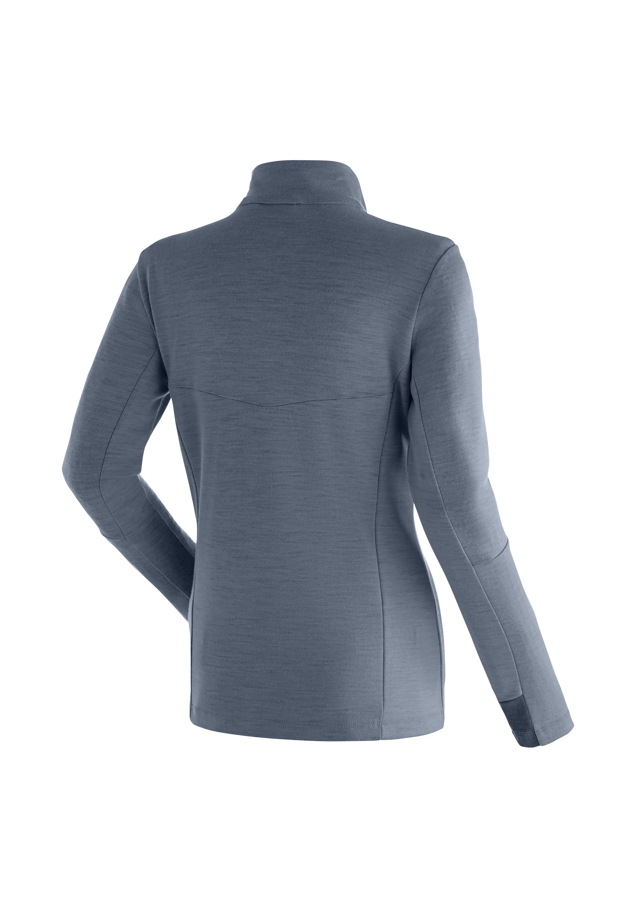 Maier W Damen, funktionaler Funktionsshirt HZ Midlayer hohe Atmungsaktivität für Sports graublau Skutvik