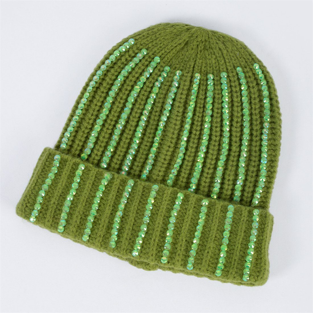 Outdoor-Mode Strickmütze Strickmütze, Winter DÖRÖY Wollmütze verdickt grün Damen warme warme