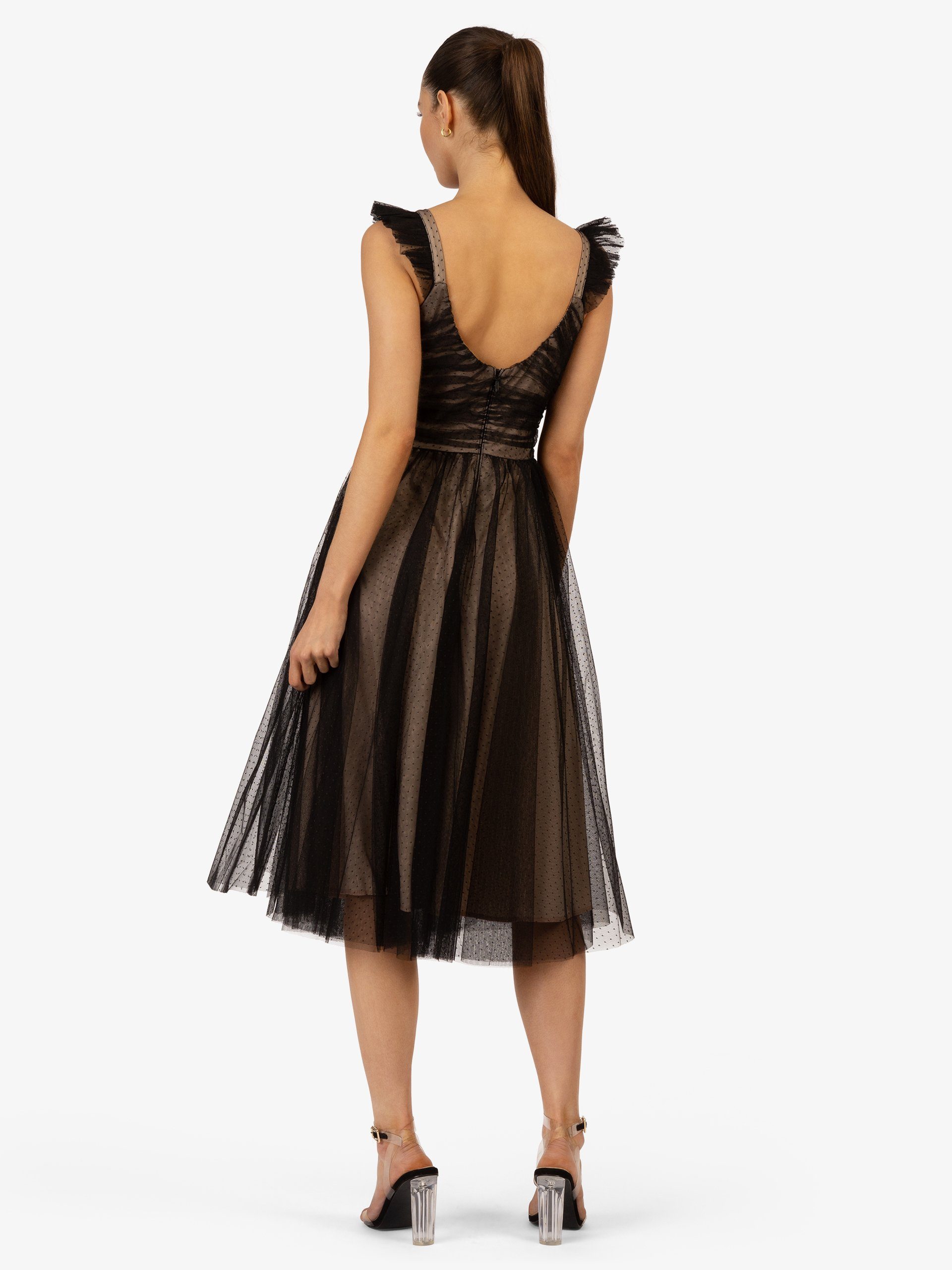 Kraimod Sommerkleid mit Mini-Dots und Raffungen günstig online kaufen