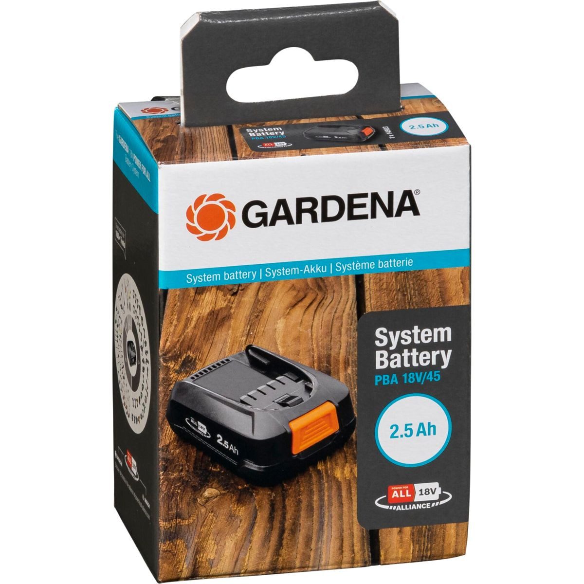 GARDENA System Akku P4A PBA 18V/45 2,5 Ah Akku