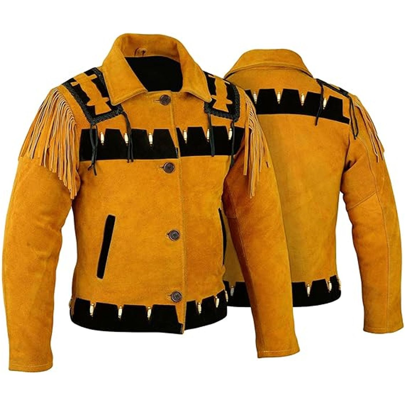 German Wear Lederjacke GW957J Western Reiter Lederjacke western Tracht Westernjacke Jacke Karneval