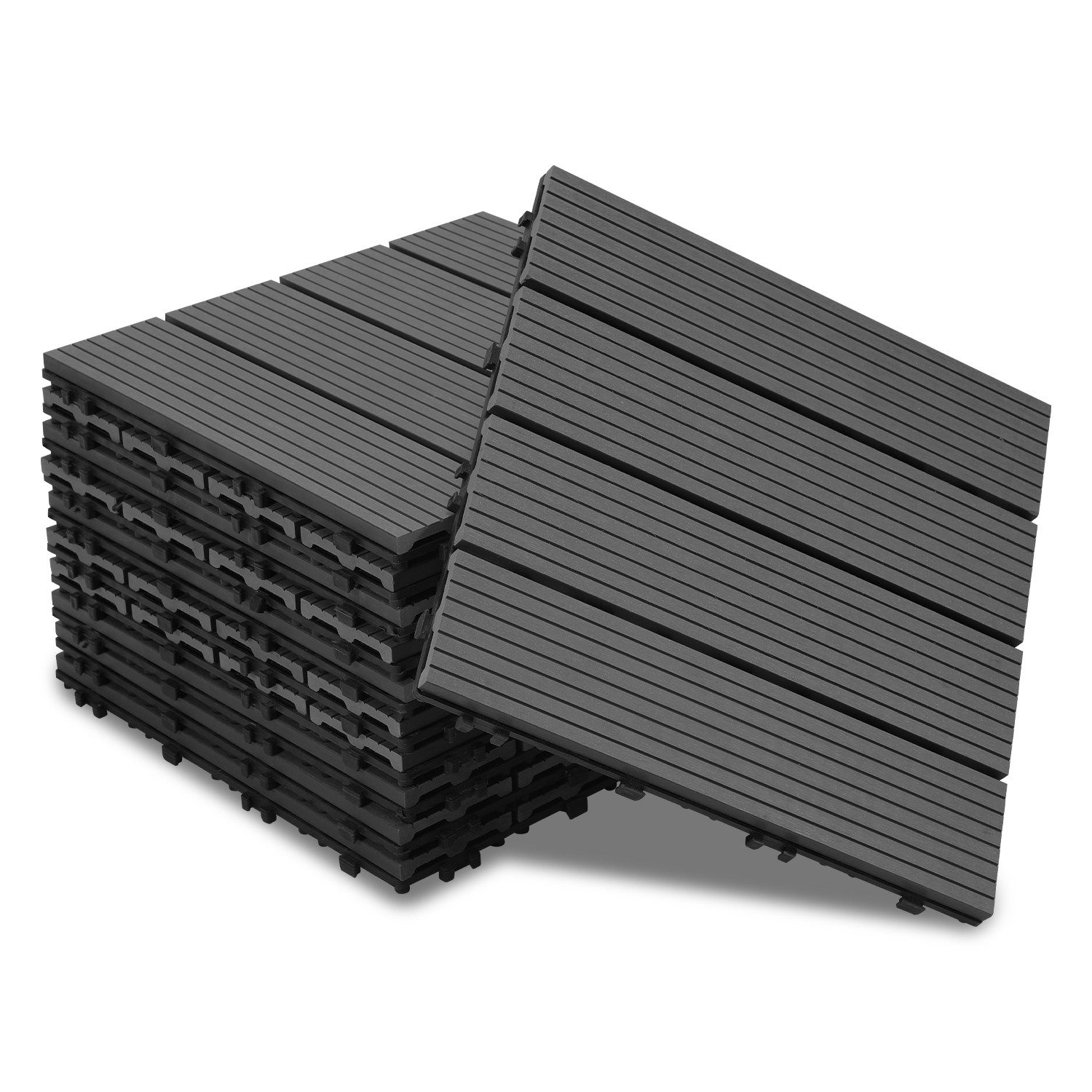Clanmacy Holzfliesen Holzfliesen 1m² mit Drainage günstig online kaufen
