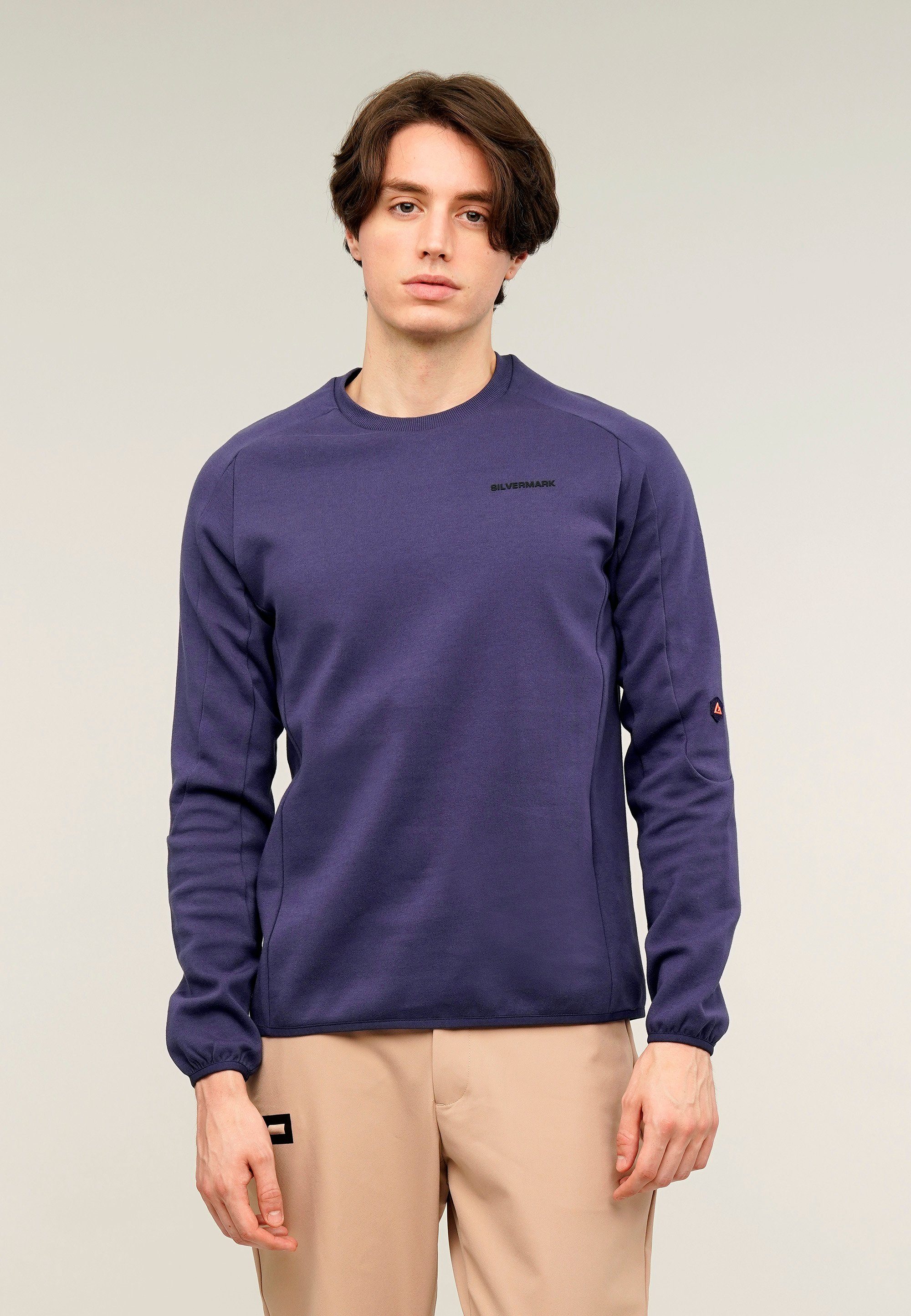 GIORDANO Sweatshirt Silvermark by G-Motion mit praktischen Rückentaschen blau