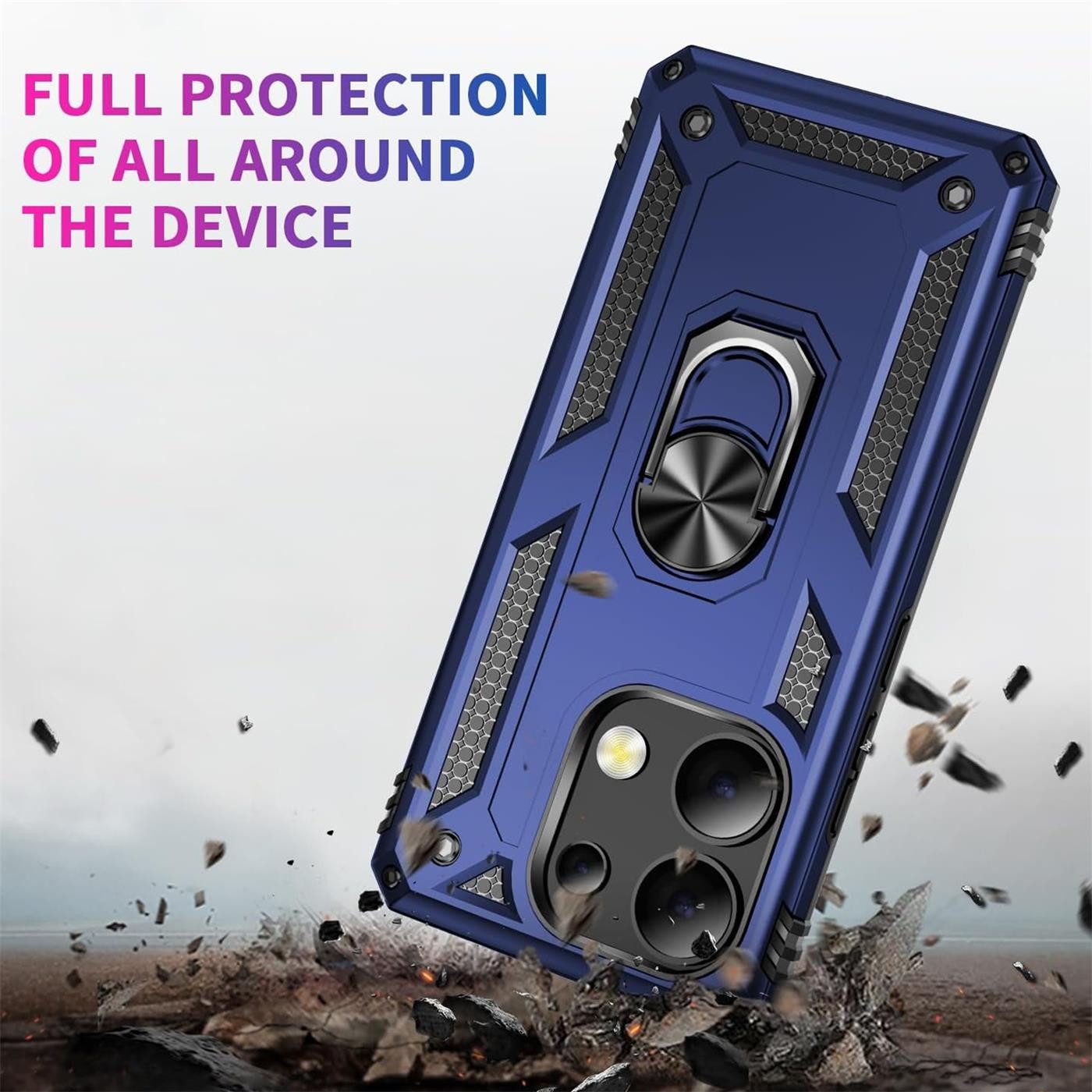 CoolGadget Handyhülle Armor Shield Case für Xiaomi Redmi Note 13 6,67 Zoll, Outdoor Cover Magnet Ringhalterung Handy Hülle für Redmi Note 13 4G – Bild 5 von 5