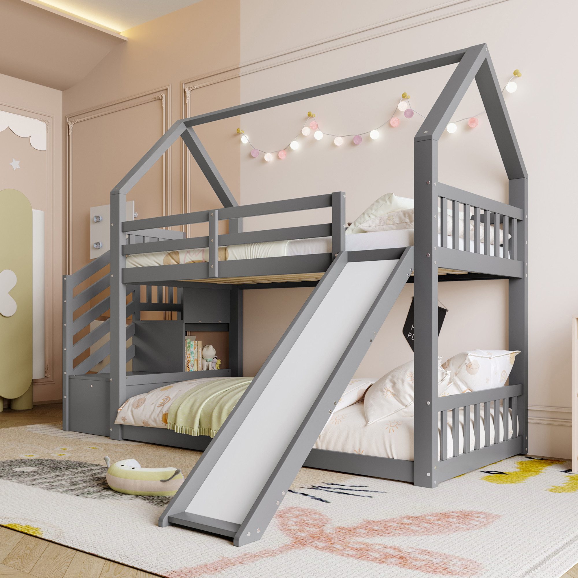 Flieks Etagenbett, Kinderbett mit Treppe & günstig online kaufen