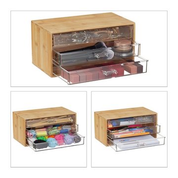 relaxdays Make-Up Organizer Kosmetik Organizer 3 Schubladen