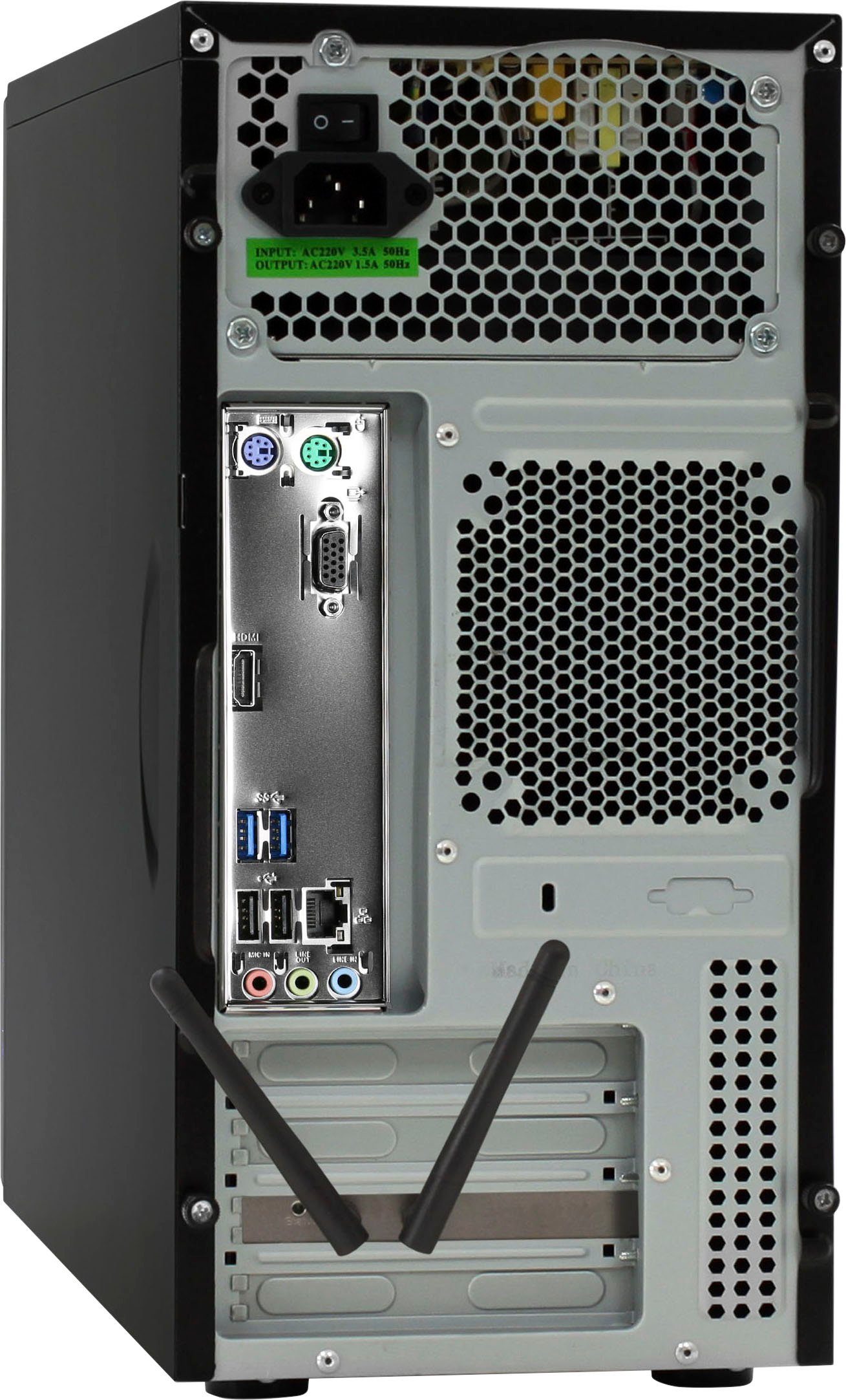 CSL Speed V21813 PC-Komplettsystem (24", GB G6400, 500 RAM, GB schwarz 8 SSD) Pentium Intel® Gold