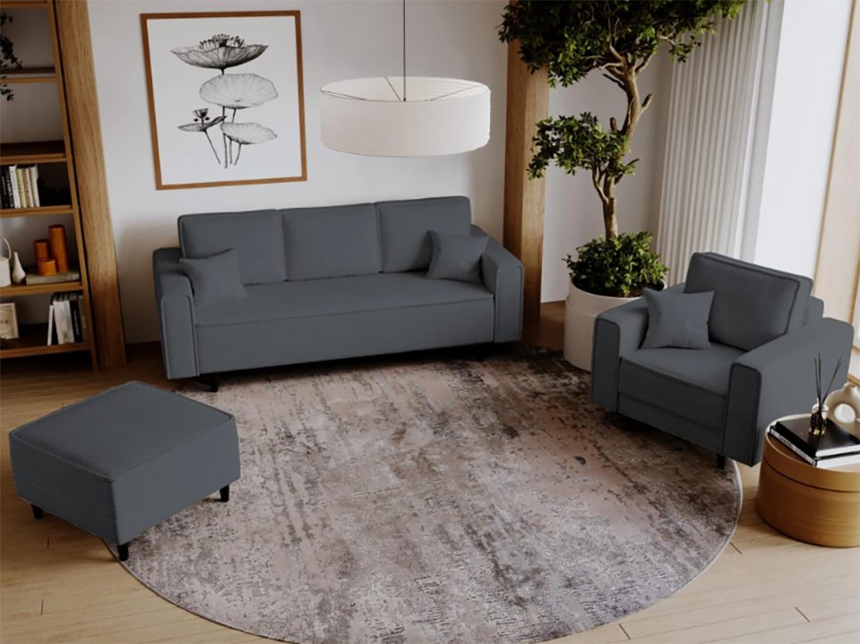 Beautysofa Polstergarnitur Monte, (Polsterset aus Cord-Bezug, günstig online kaufen