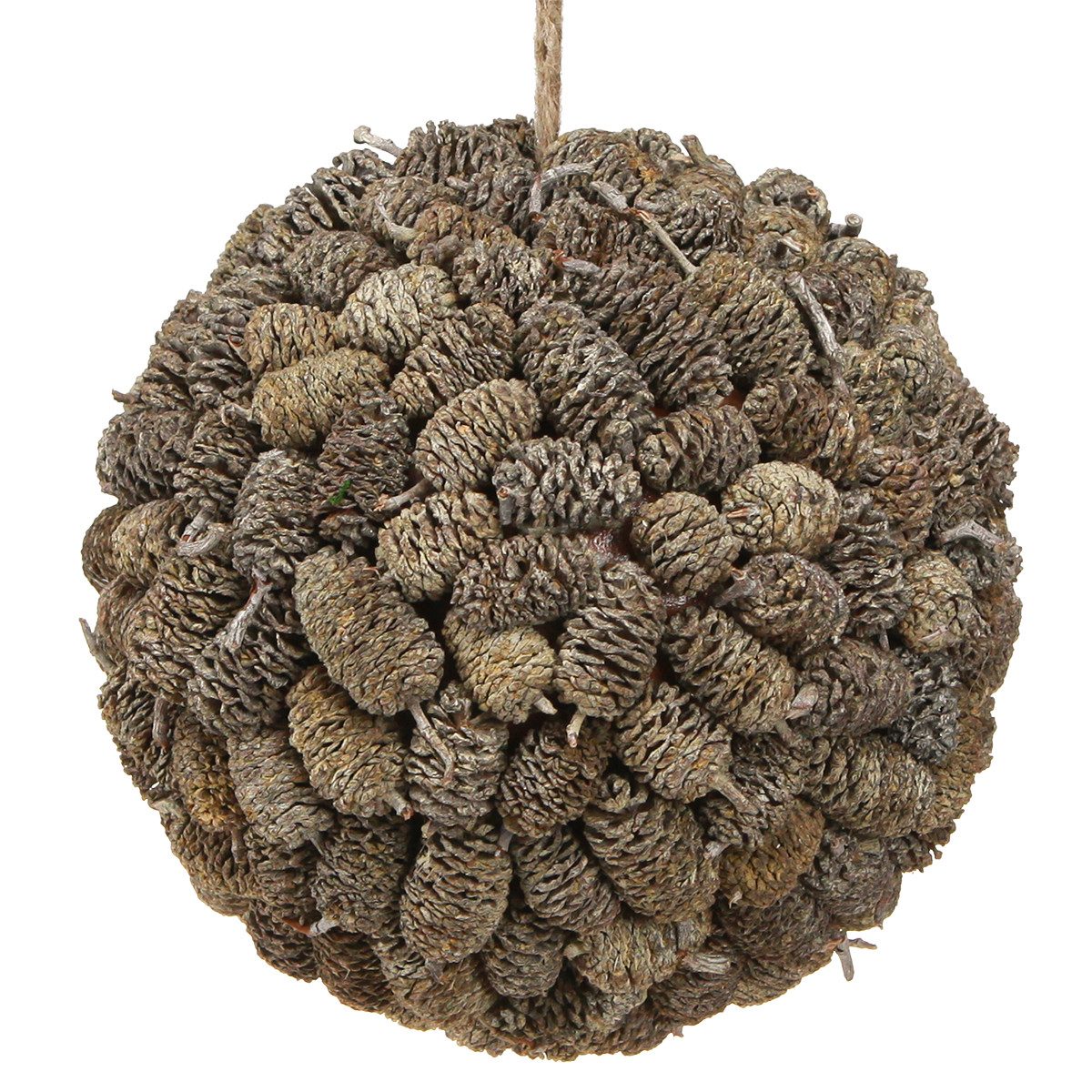 Trockenblume Hängedeko Kugel mit künstlichen Erlenzapfen für stilvolle, Florists Products, Höhe 28 cm