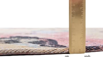 Teppich Cosima-108, Gino Falcone, rund, Höhe: 3 mm, flachgeweber Jaquard-Teppich, mit Chenillegarn, modernes Blumen Design