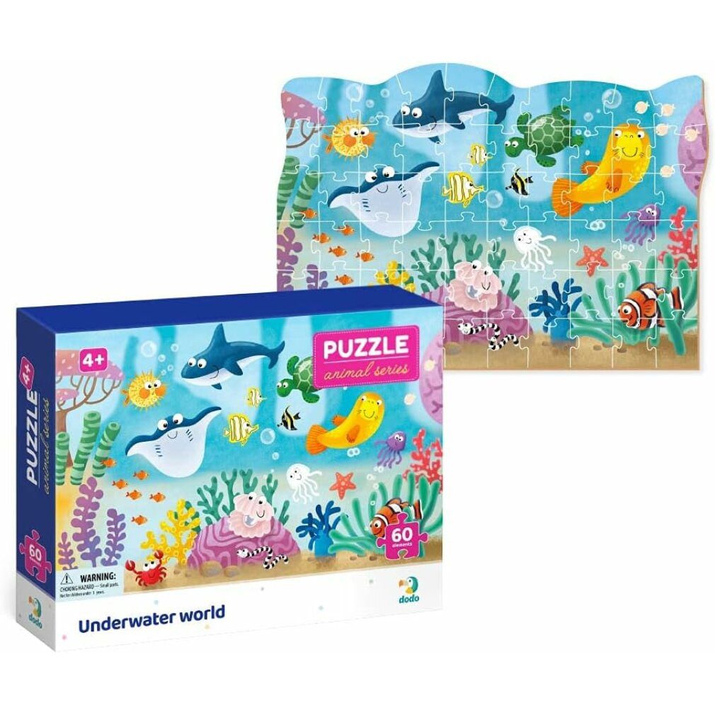 dodo Puzzle DODO Puzzle Tiere: Unterwasserwelt 60 Teile, Puzzleteile