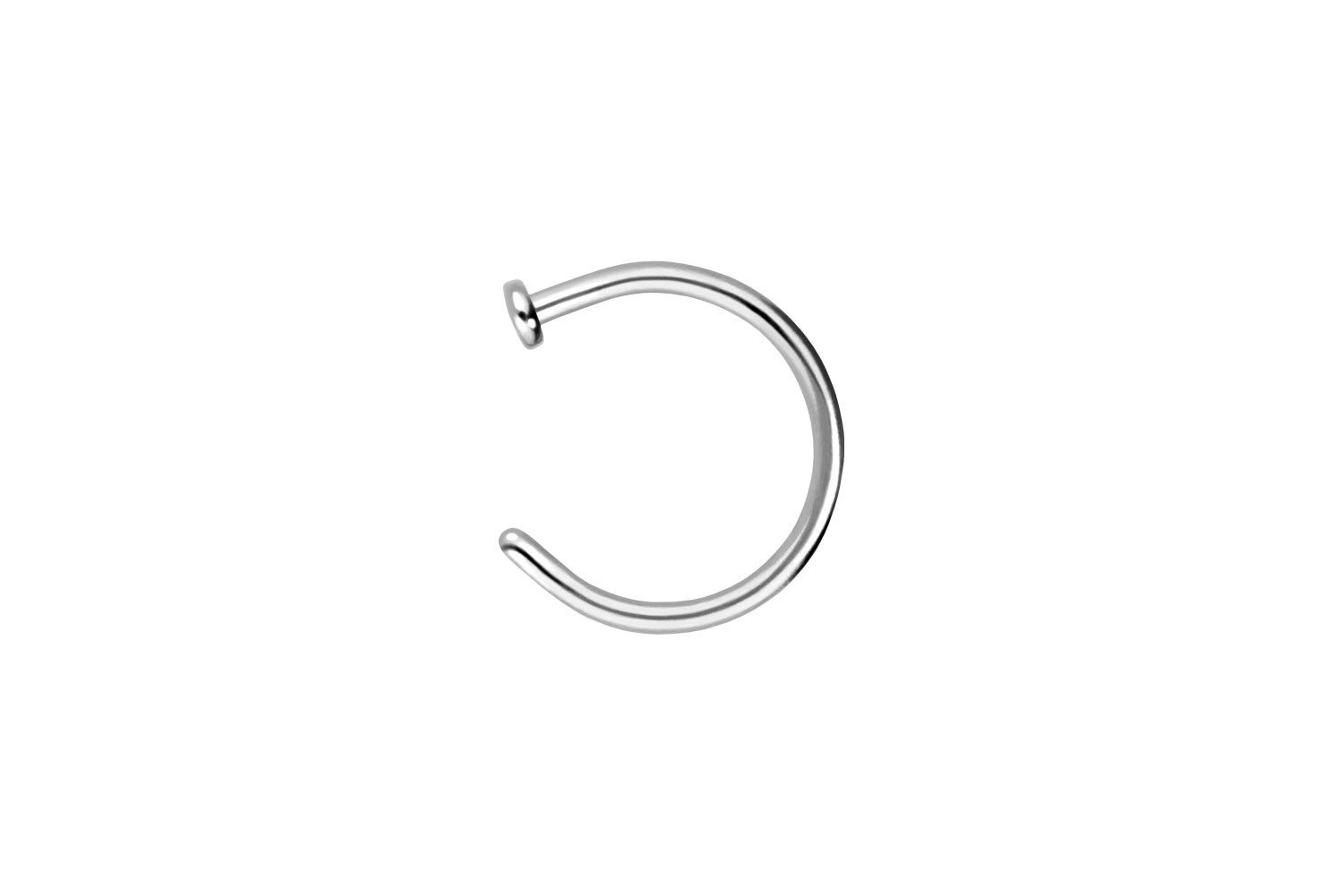 PIERCINGLINE Nasenpiercing Chirurgenstahl Nasenring offen PLATTE (Nasenstecker, 1-tlg)