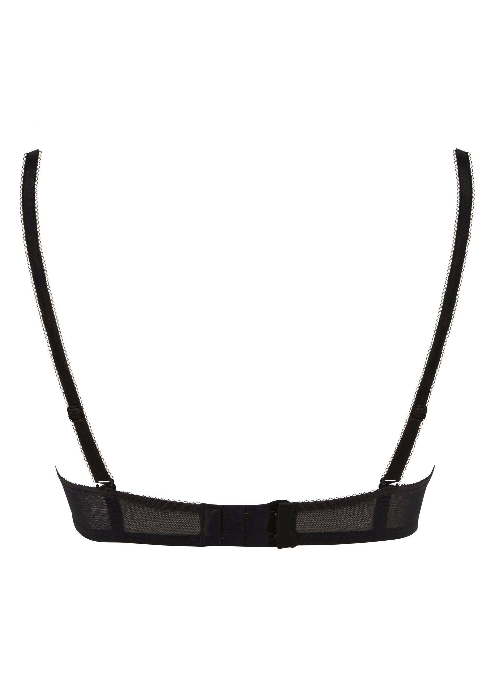 Gossard Dekolleté-BH Glossies Lace Push-Up BH Black (Push-Up, 1-tlg., glatte Spitze) verführerisch sexy