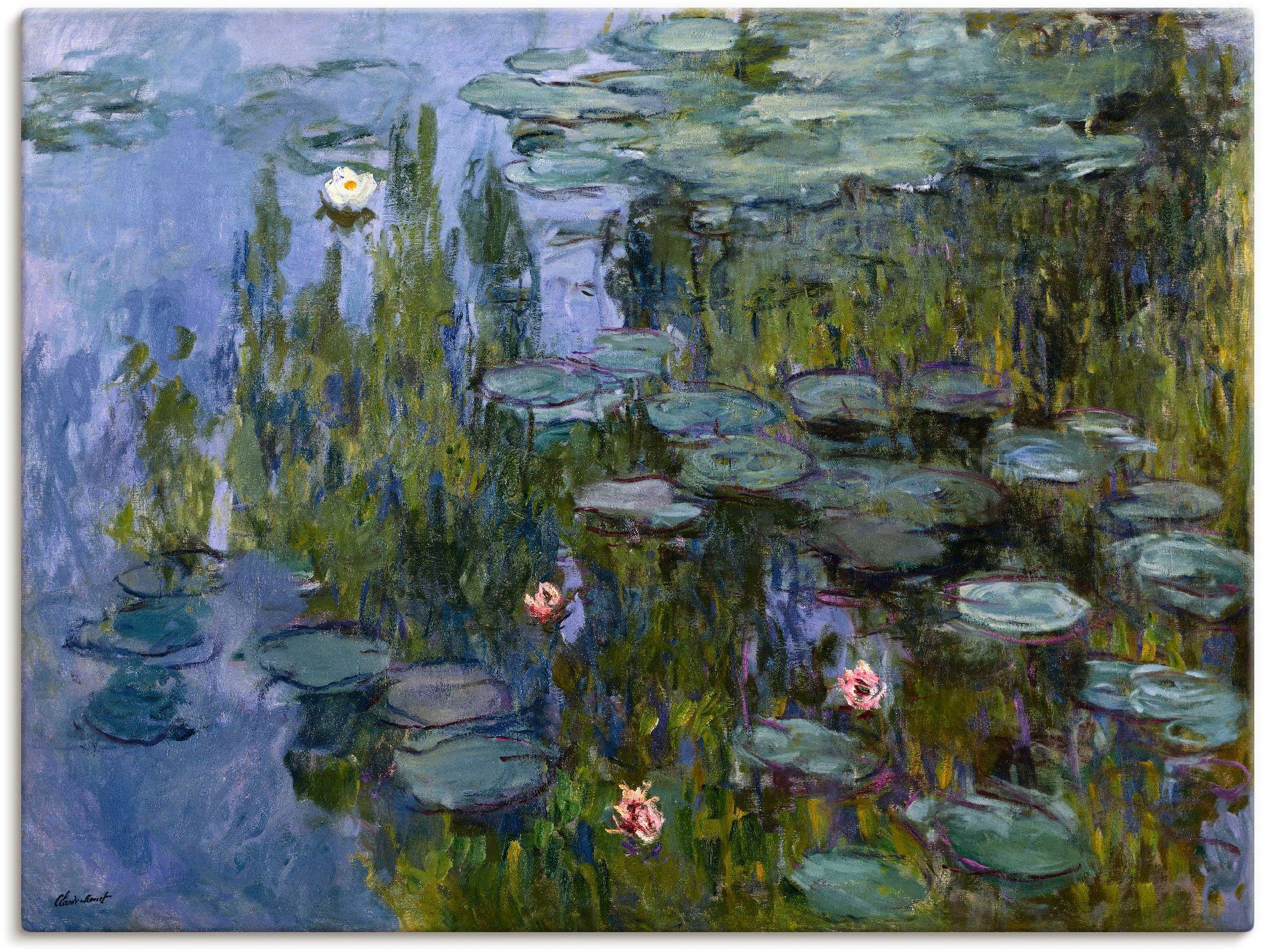 Artland Wandbild Seerosen (Nympheas). 1918/1921., Blumen (1 St), als Leinwandbild, Poster, Wandaufkleber in verschied. Größen