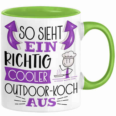 Trendation Tasse So Sieht Ein Richtig Cooler Outdoor-Koch Aus Tasse Geschenk für Outdo