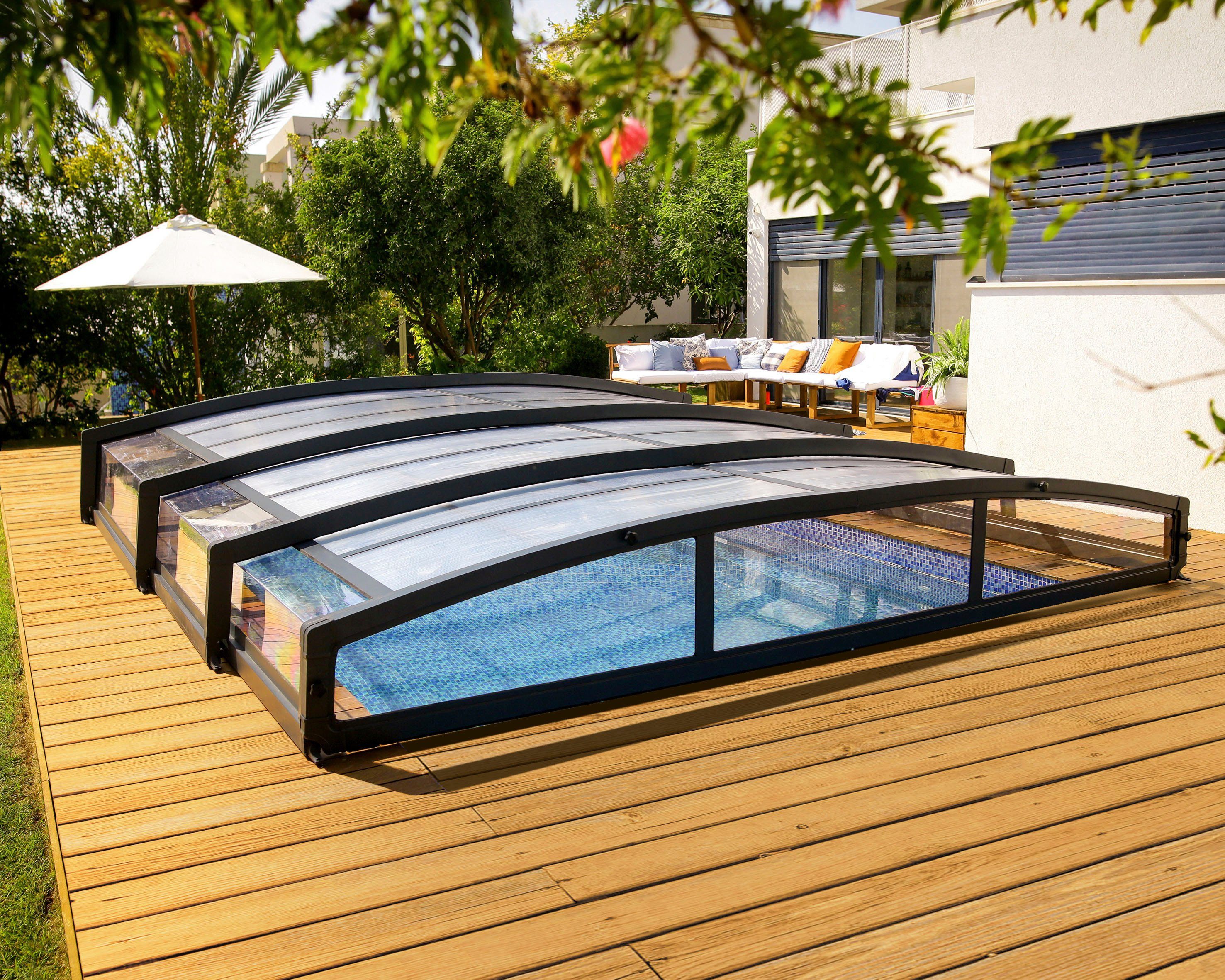 Palram - Canopia Poolverdeck Palram - Canopia Poolüberdachung Majorca, für rechteckige Pools bis zu 4 x 6 m geeignet