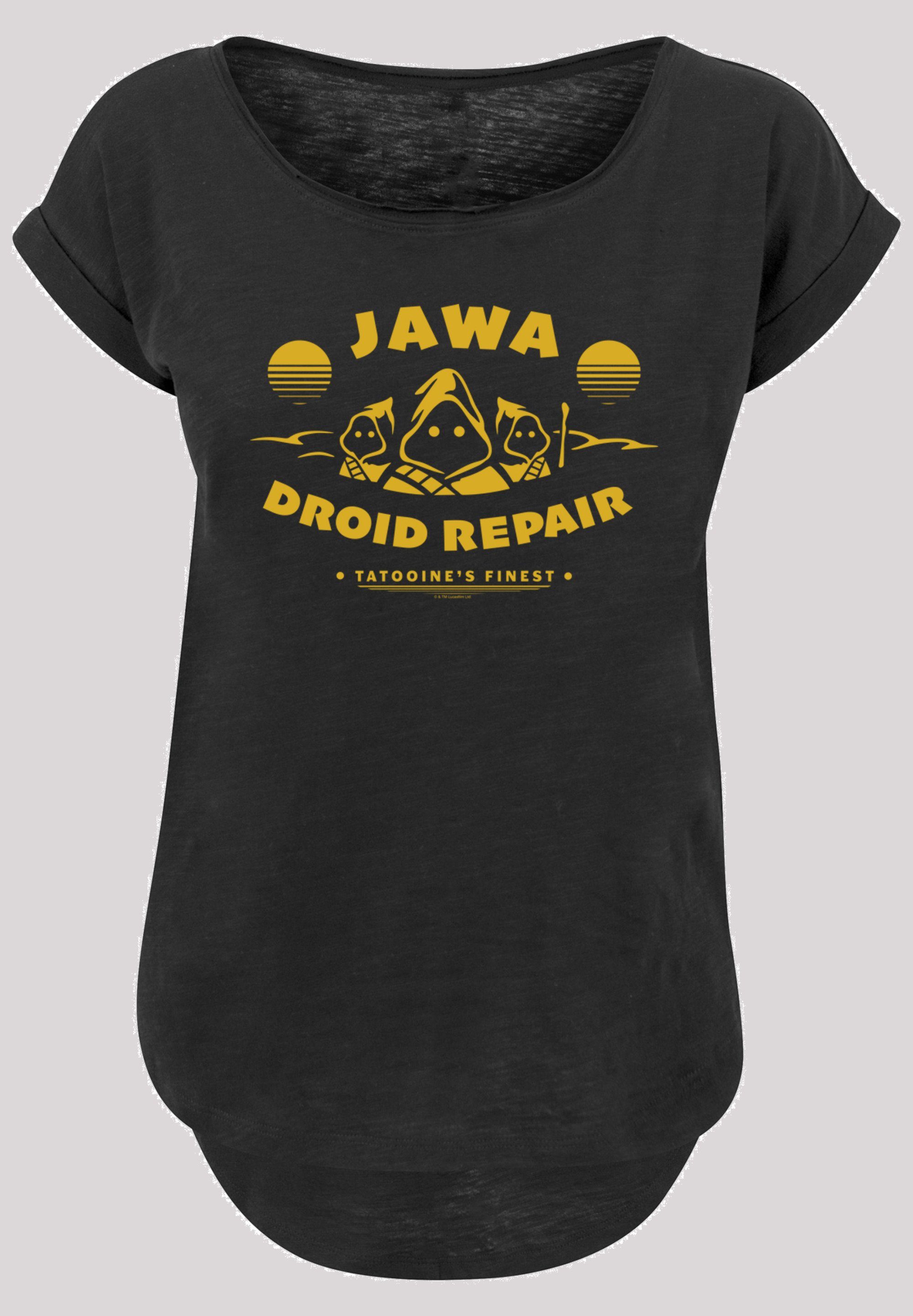 F4NT4STIC Kurzarmshirt Damen Star Wars Jawa Droid Repair with Ladies Long Slub Tee (1-tlg)