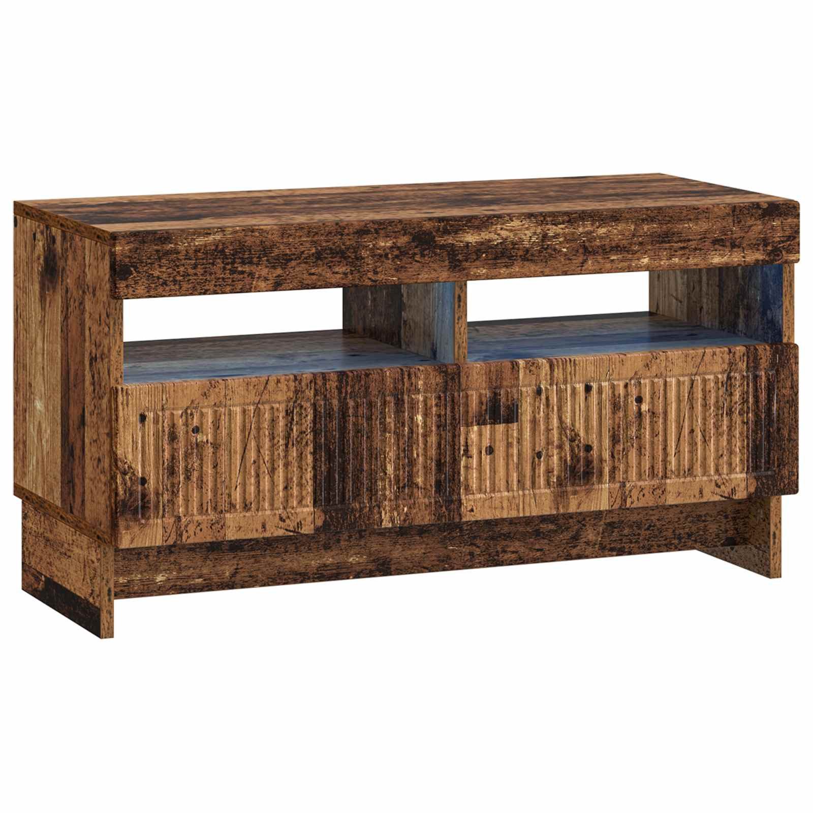vidaXL TV-Schrank LED-TV-Schrank Altholz Holzwerkstoff