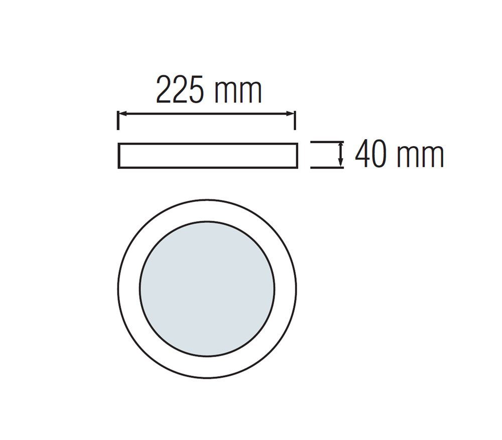 x (B. Aufputzlampe Deckenleuchte 40mm Deckenleuchte LED Aufbauleuchte LED LED 18W Aufputz Neutralweiß, 18w Ø Deckenleuchte Braytron Aufputz 225 x Panel, H) Neutralweiß