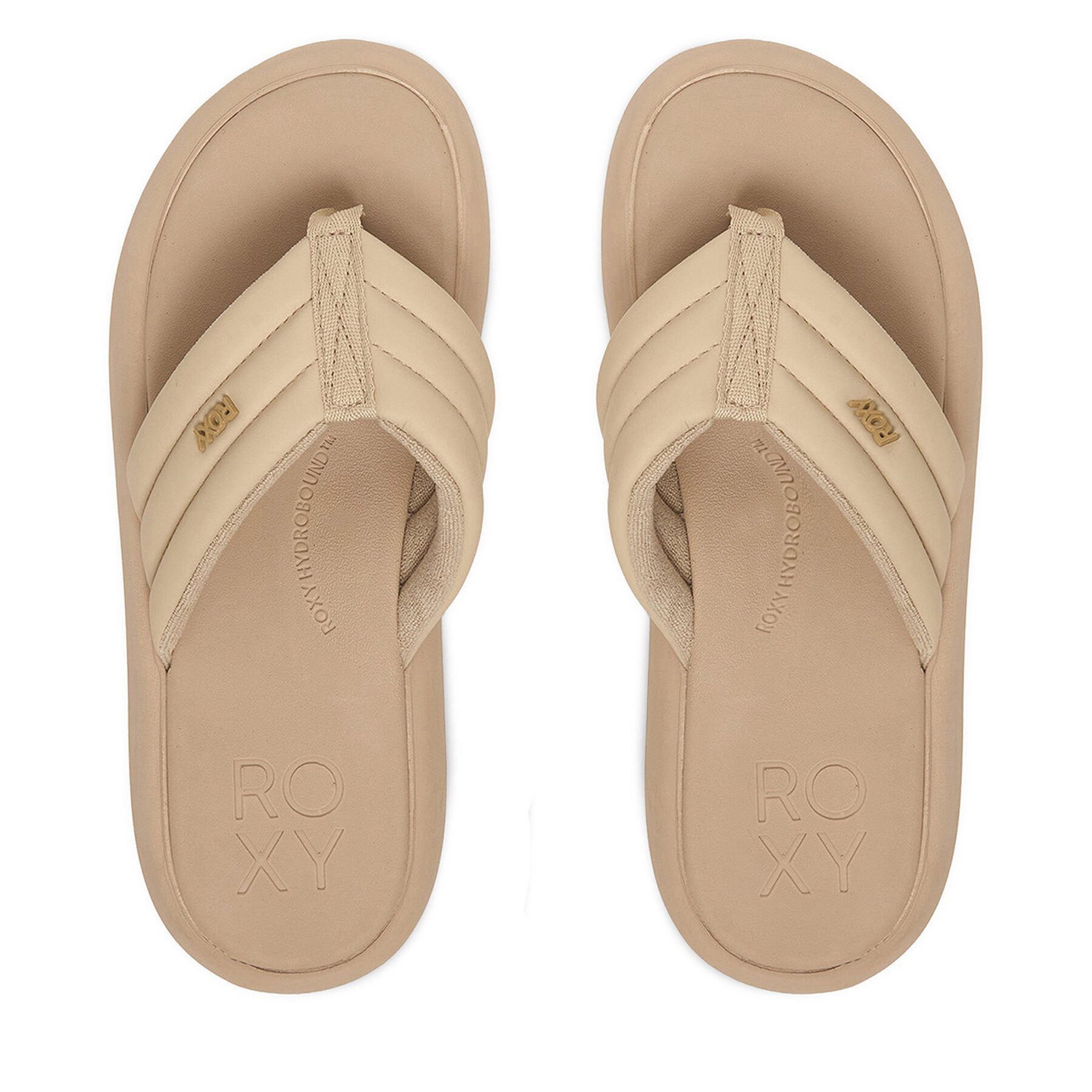 Roxy Roxy Damen-Flip-Flops Beige Badepantolette
