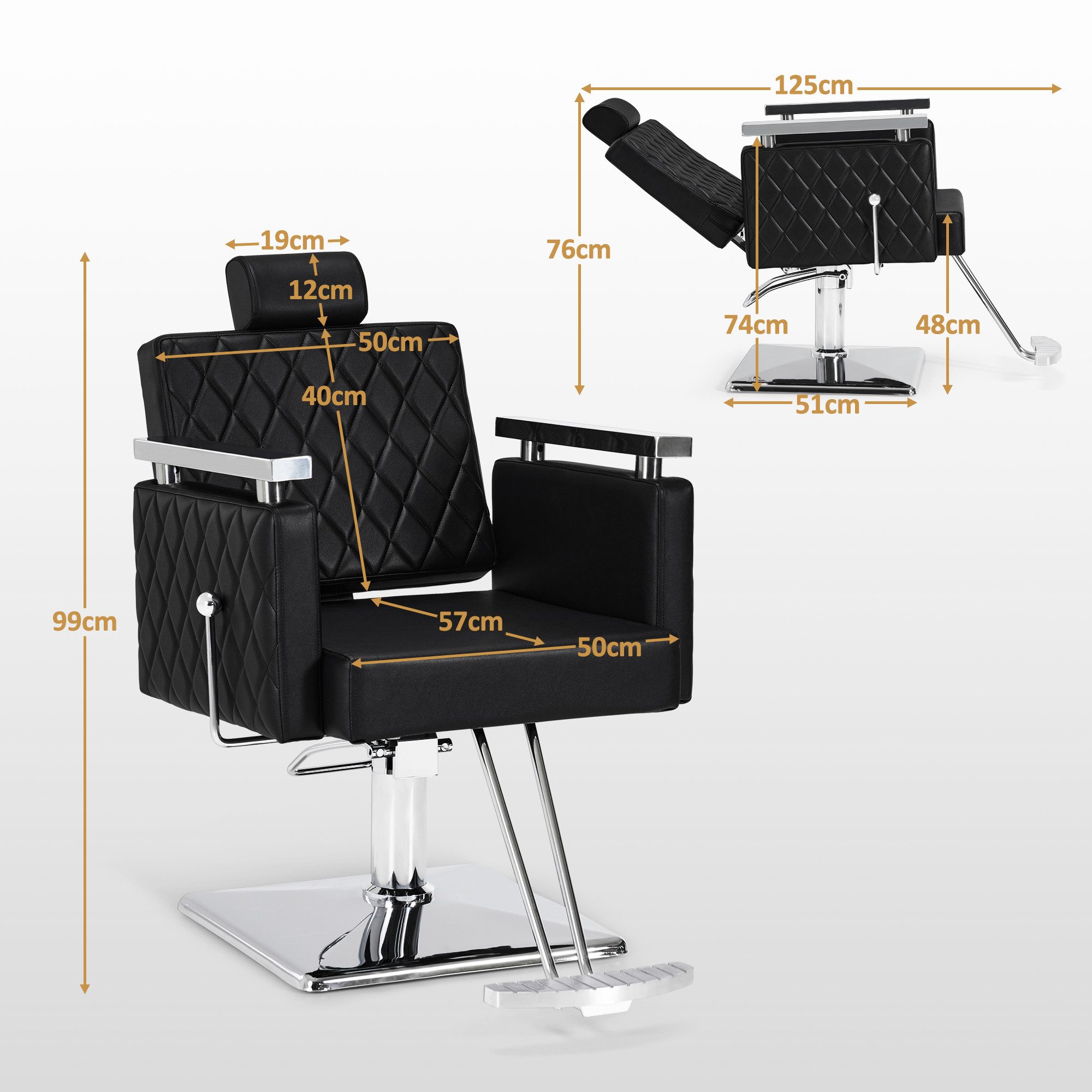 Barberpub Friseurstuhl Friseursessel Bedienungsstuhl Friseureinrichtung Hydraulisch Stuhl 2065BK