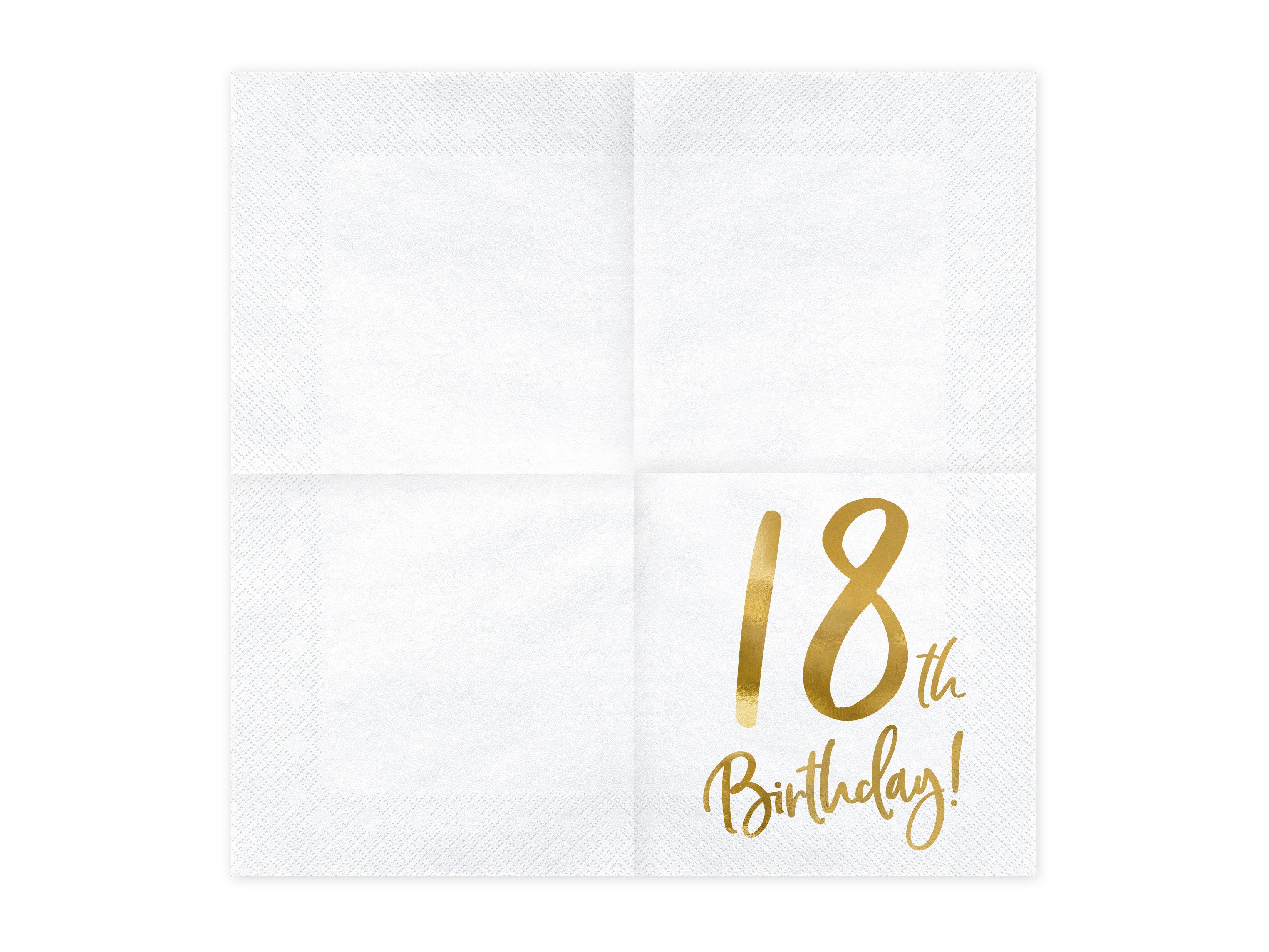 partydeco Hängedekoration Servietten 'Birthday Gold' 20Stk./33x33cm, günstig online kaufen
