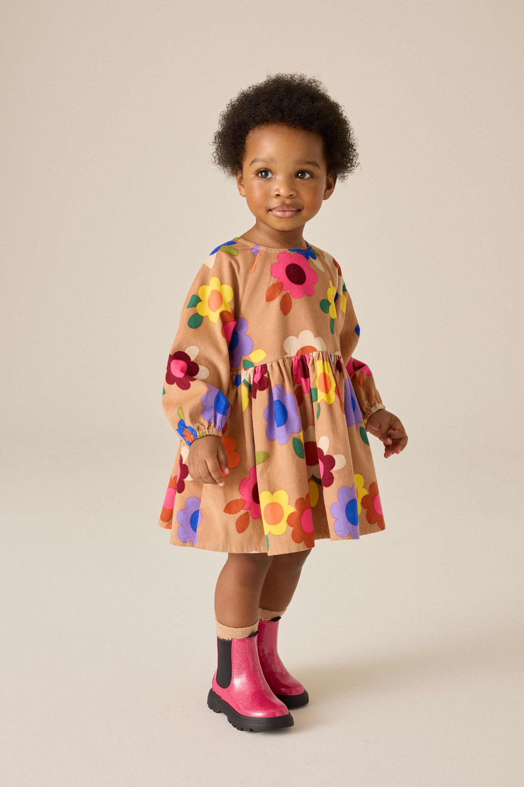 Next Blusenkleid Langärmeliges Cordkleid (1-tlg)