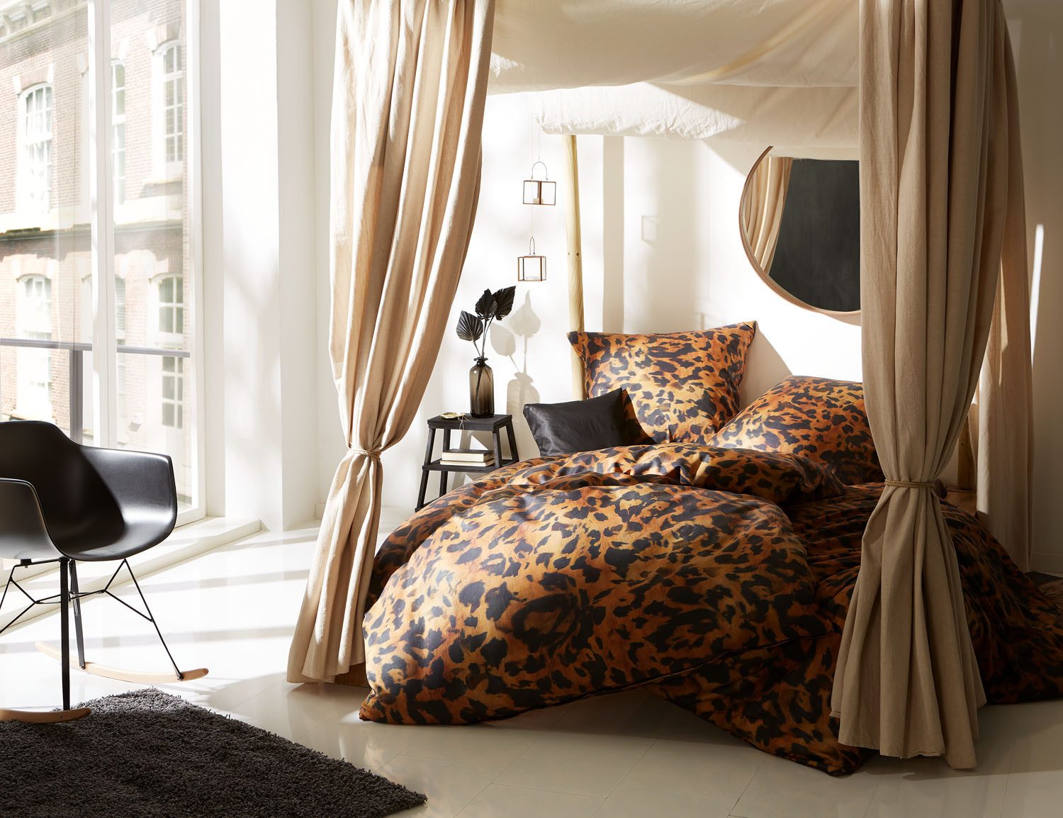 BETTWAESCHE-MIT-STIL Bettwäsche Mako Satin Bettwäsche Leopard, Mako-Satin, günstig online kaufen