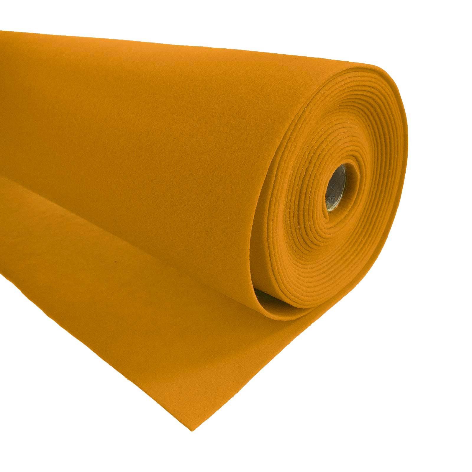 maDDma Stoff 1m waschbarer Ремесленный войлок Meterware Чувствовать 90cm x 1,5mm, senfgelb