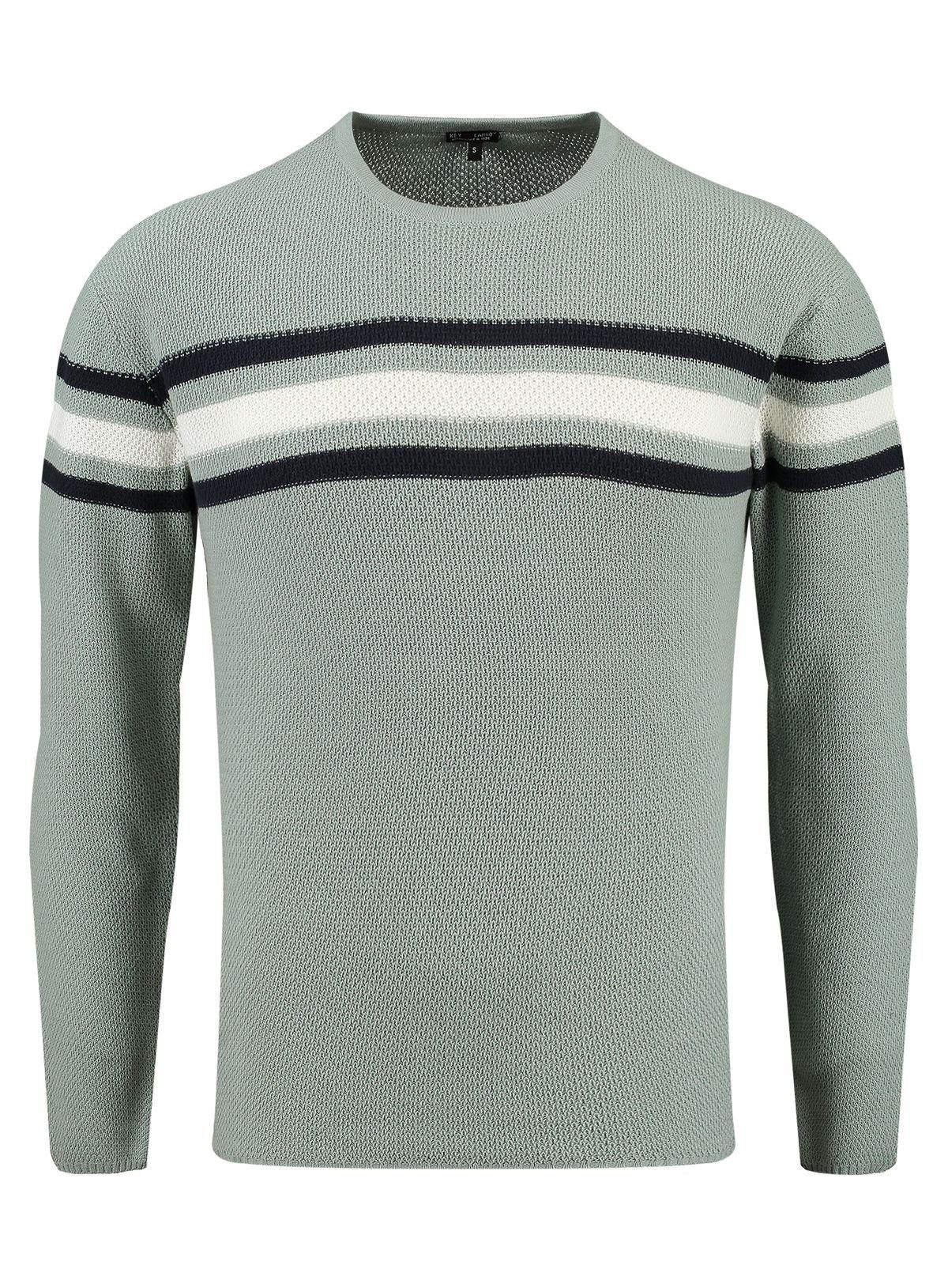 Key Largo Strickpullover Booking für Herren kontrast Look gestreift MST0011 günstig online kaufen