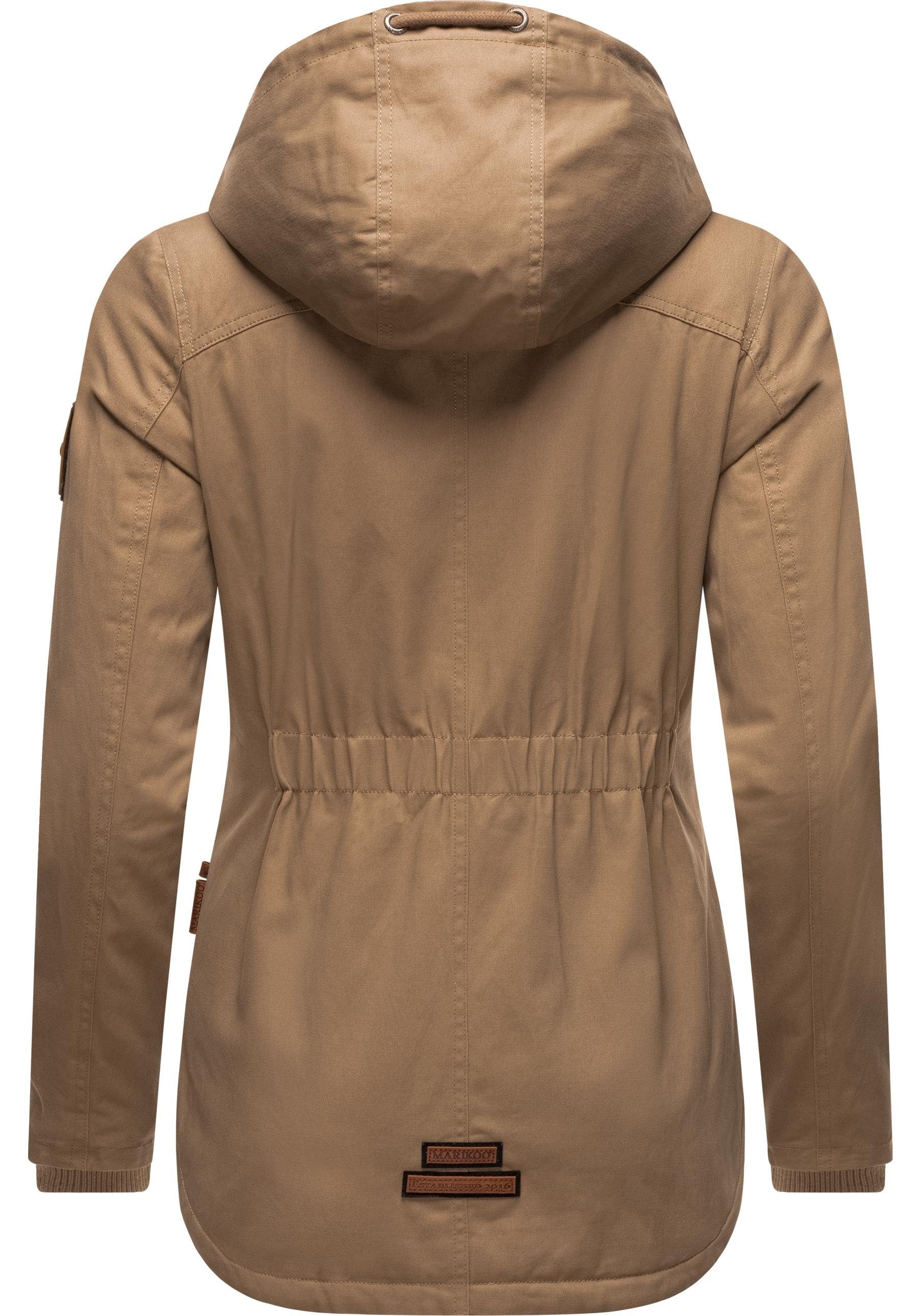 Marikoo Winterjacke Bikoo sportliche Damen Outdoor Baumwolljacke mit Kapuze