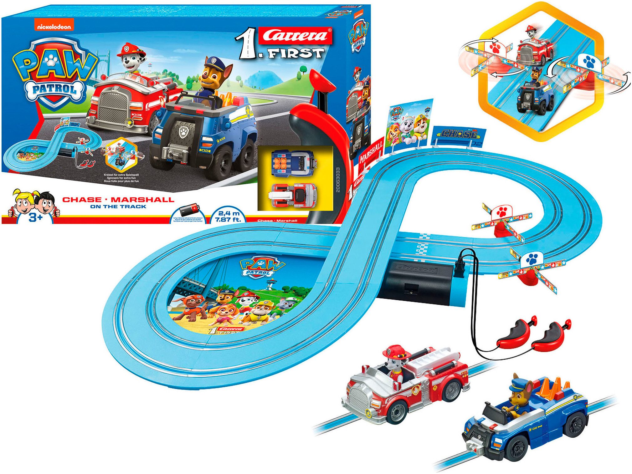 Autorennbahn Carrera® First - PAW PATROL - On the Track