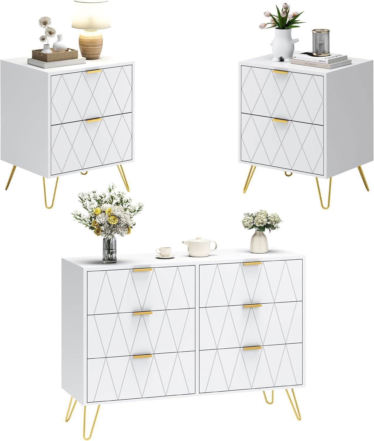 UEV Schlafzimmer-Set, 3er-Set Schlafzimmermöbel, Sparset Jugendzimmer-Set, günstig online kaufen