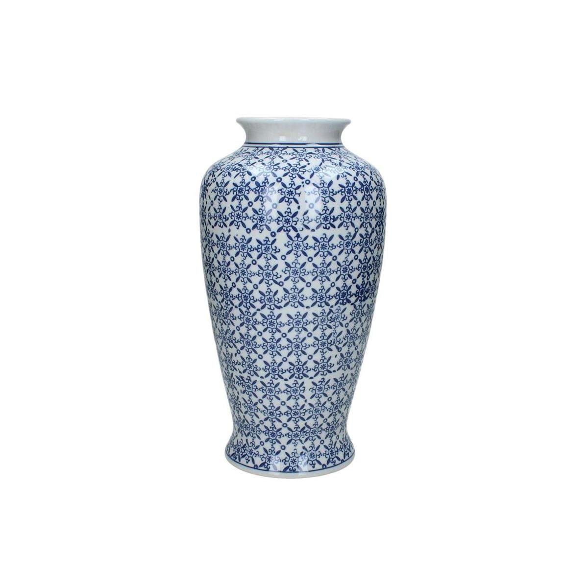 Hochwertige Blumenvase 15x15x30cm Set, Porzellan Blau Dekovase Set) Engelnburg (kein 1er Vase Engelnburg