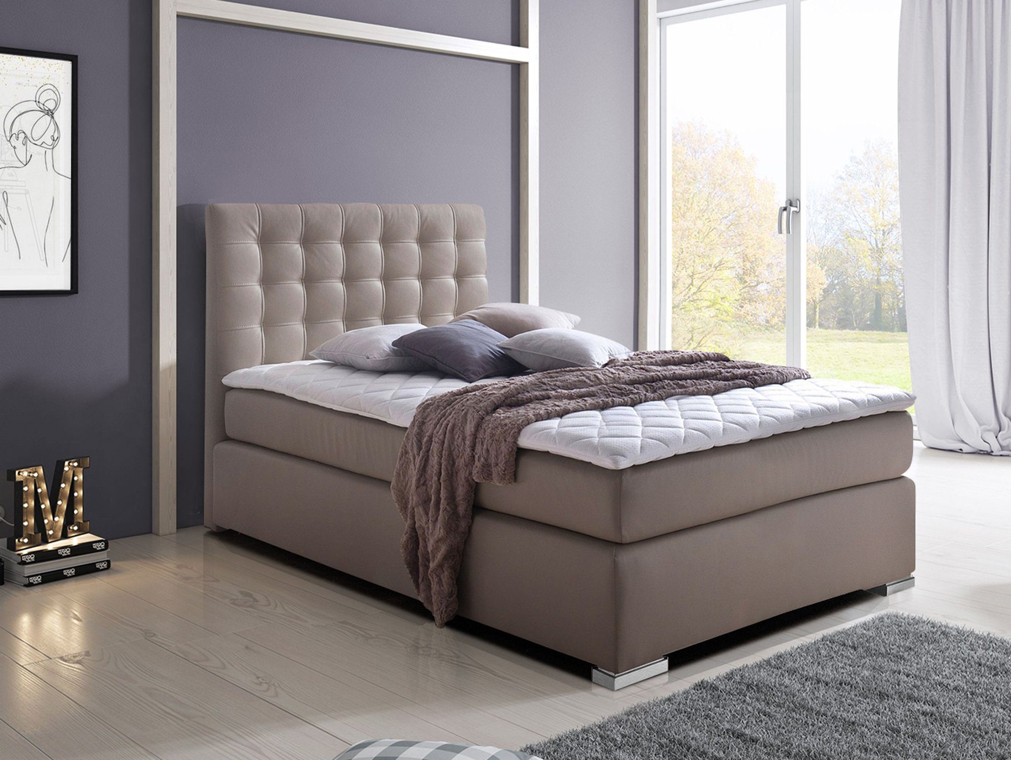 Moebel-Eins Boxspringbett ISABELL Boxspringbett, ISABELL Boxspringbett