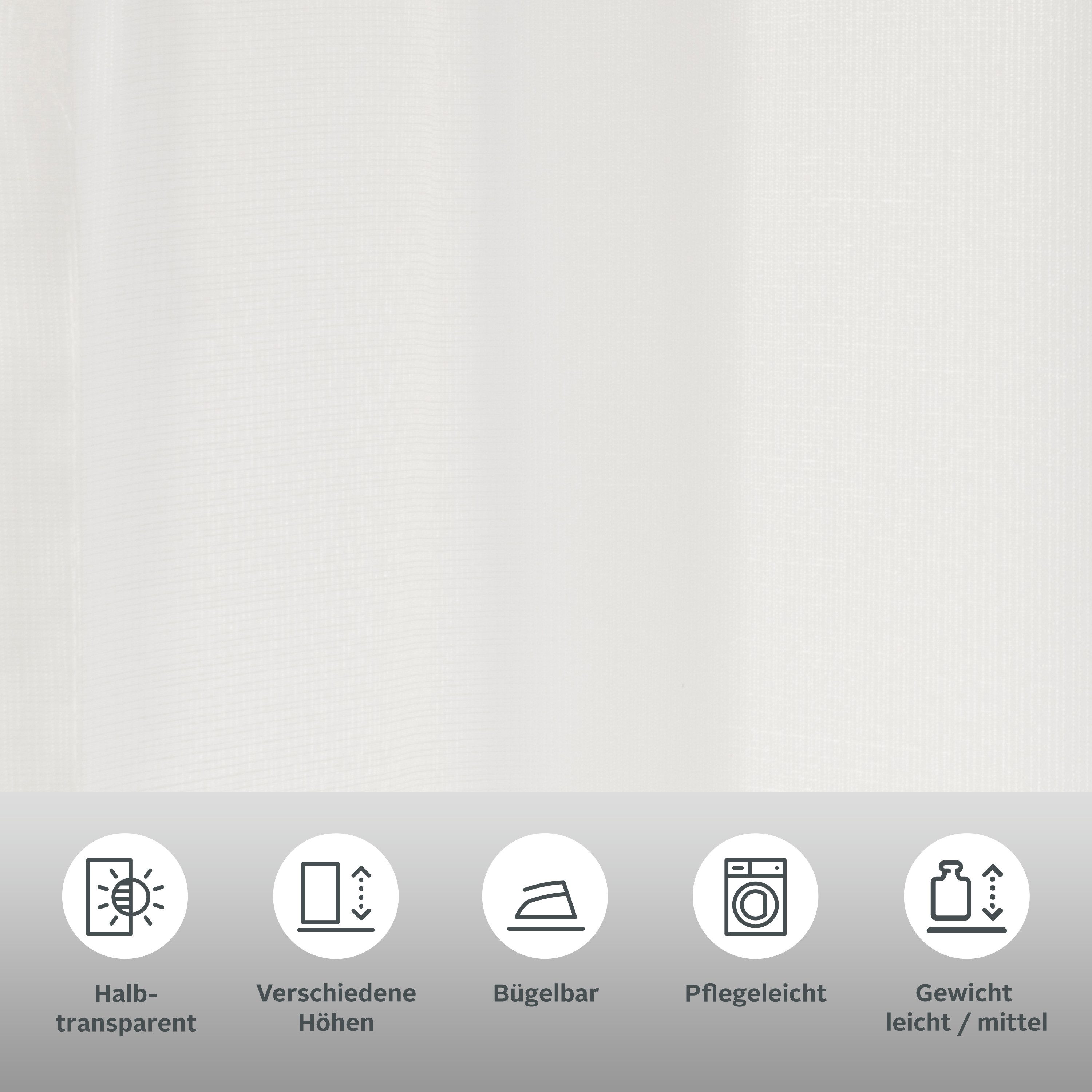 OTTO home Gardine Yalinga (1 St), Ösen, halbtransparent, Vorhang, Fertiggardine, transparent