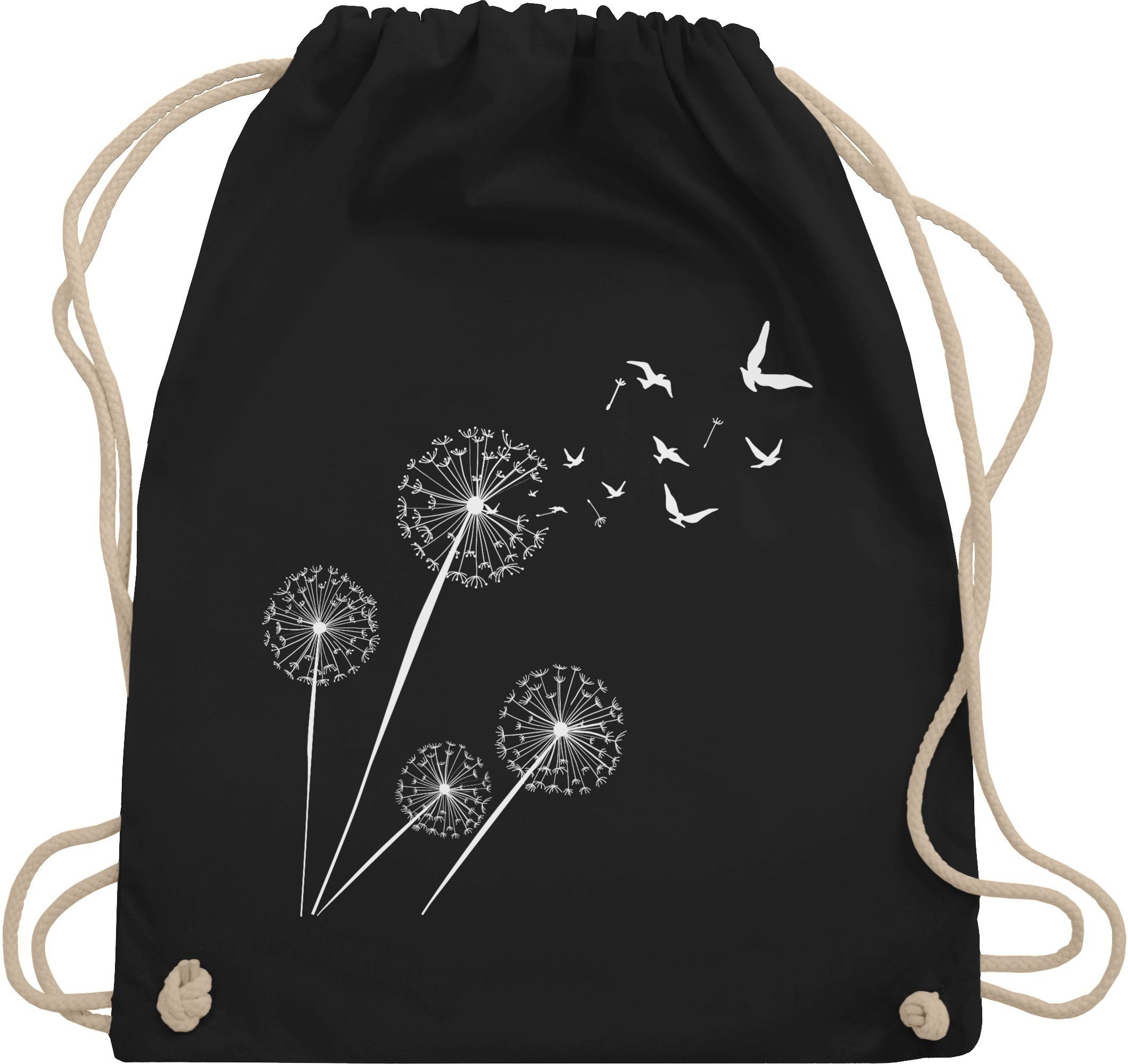 Shirtracer Turnbeutel Pusteblume Löwenzahn, Sprüche Statement