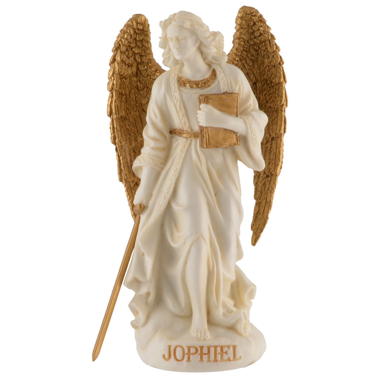 Vogler Dekofigur Veronese Miniatur Figur Erzengel Jophiel– Religiöse Skulptur Weiß