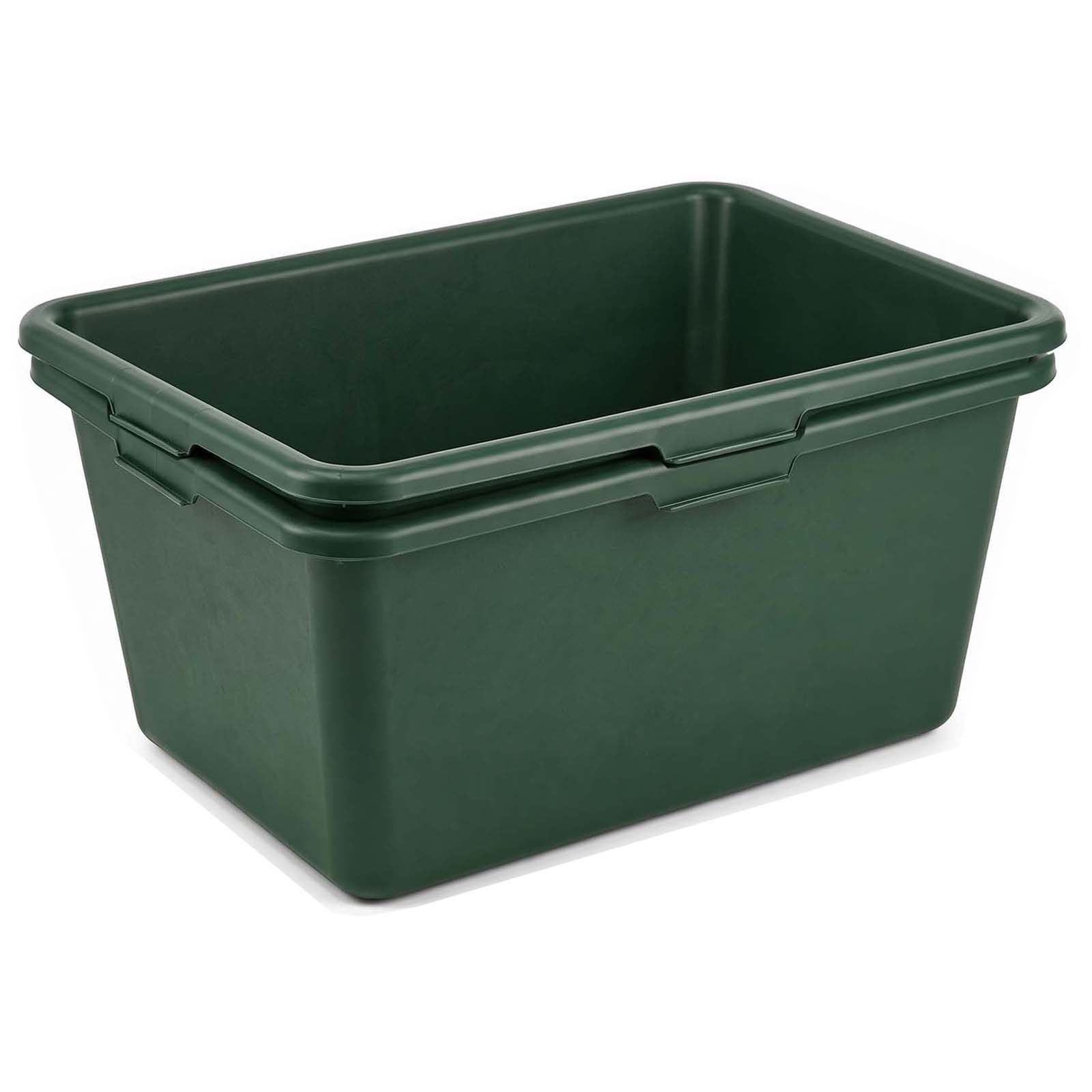 BURI Baueimer Wildwanne 90L XXL Kunststoffwanne Futterwanne Wasserbottich Grün Eckig