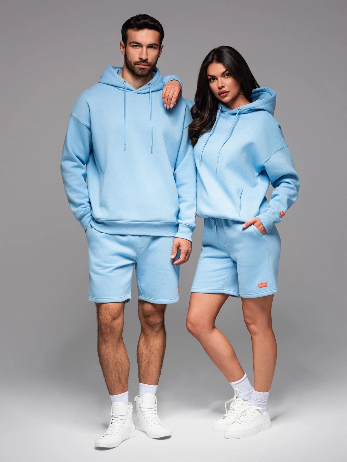 OMBRE Sweatshorts Unisex-Sweatshorts mit Kordelzug in der Taille