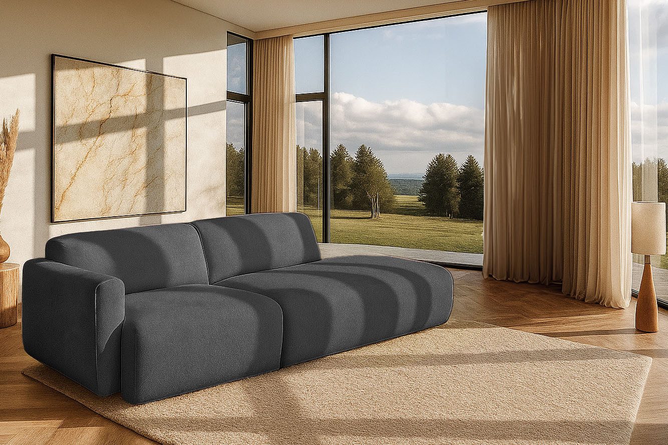 Home affaire 2-Sitzer Myrland Kompaktsofa, Breite 263 cm, Chenille, Easy Clean Stoff, mit Kaltschaum