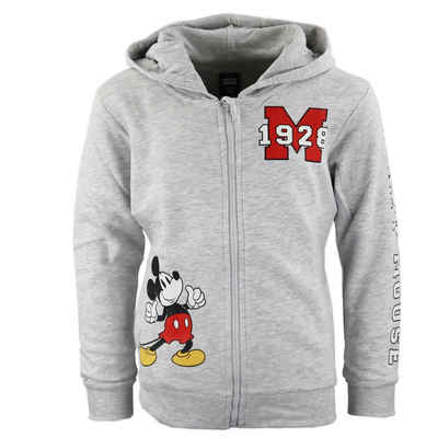 Disney Kapuzenpullover Disney Mickey Maus Kinder Jungen Reißverschluss Jacke Pulli Gr. 98 bis 128